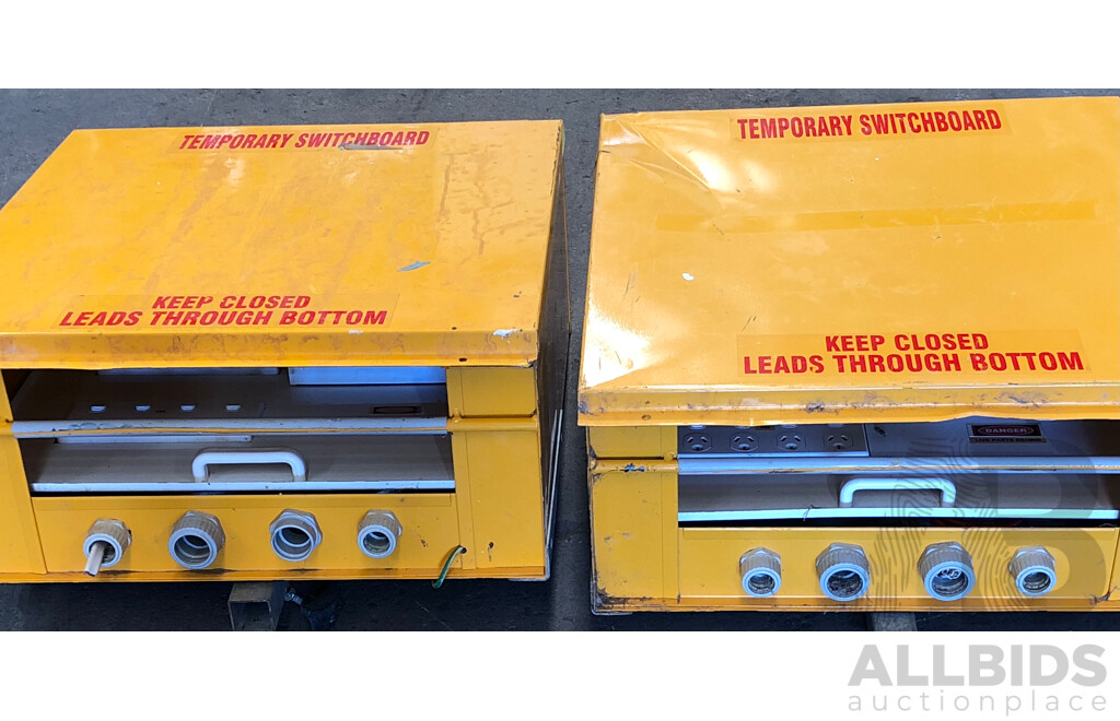 Worksite Temporary Electrical Switchboards - Lot of Two