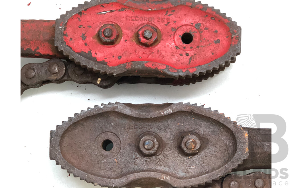 Vintage Chain Pipe Wrenches - Lot of Four