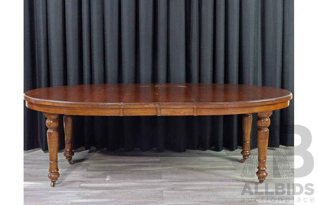 Edwardian Oak Seven Piece Dining Suite