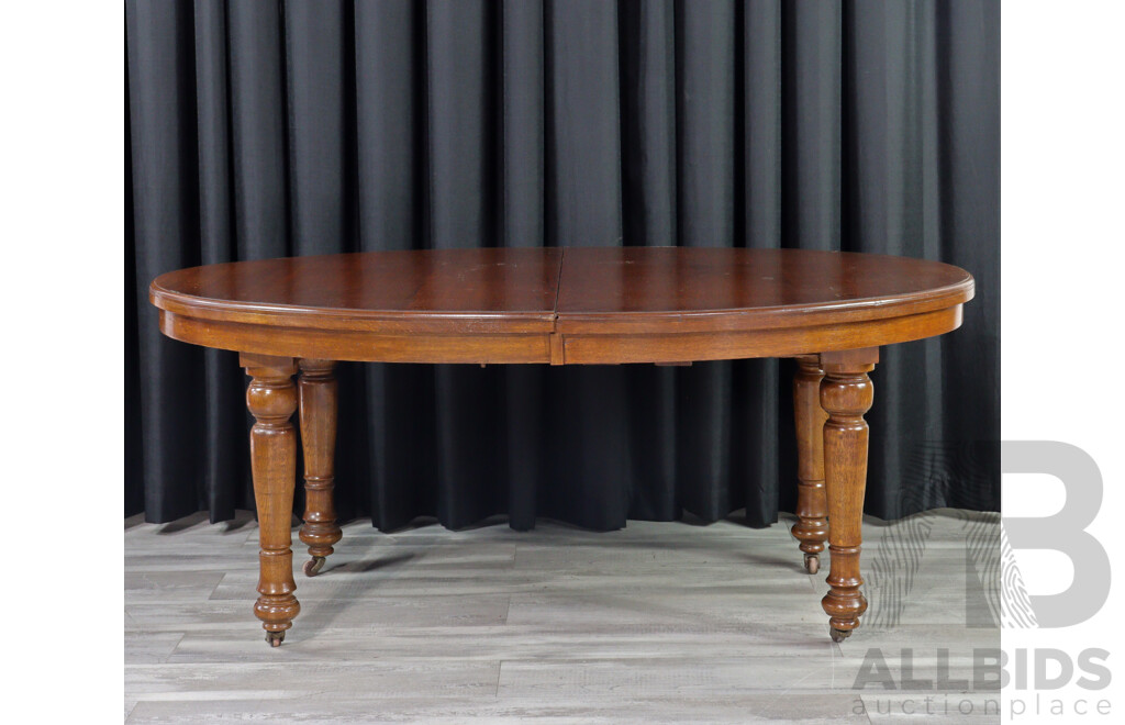 Edwardian Oak Seven Piece Dining Suite