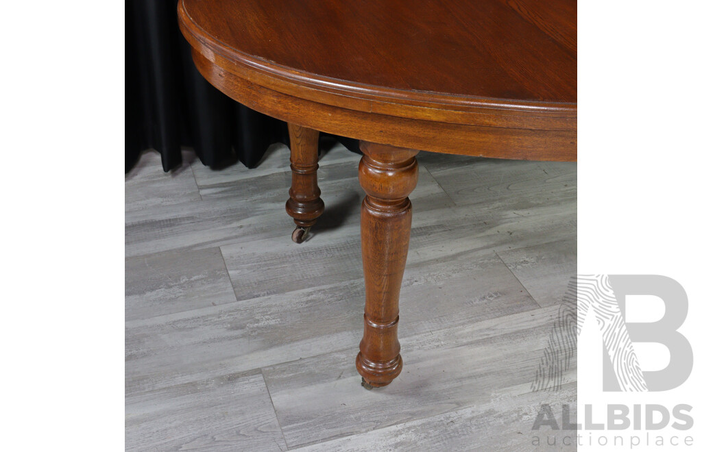 Edwardian Oak Seven Piece Dining Suite