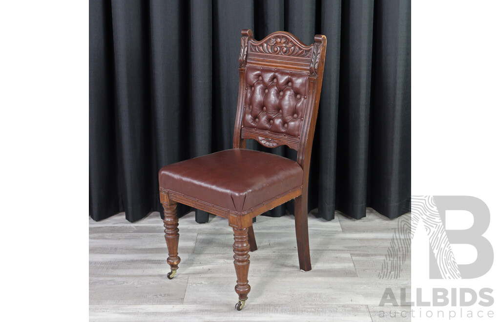 Edwardian Oak Seven Piece Dining Suite