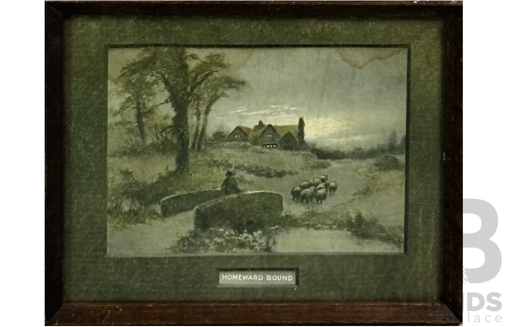 Artists Unknown, (Exact Dates Unknown), Homeward Bound, Thatched Cottage and Iris Garden, Trio of Framed Vintage Prints, 22 x 27 cm (largest frame) (3)