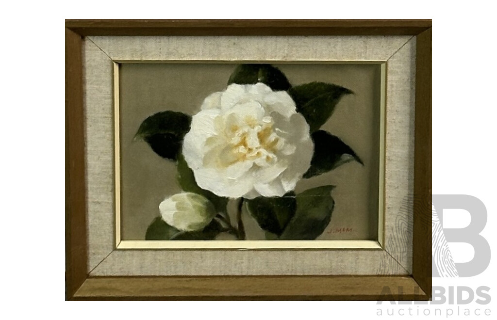 Artists Unknown (Exact Dates Unknown), Anemones, Fairy & White Rose, Trio of Vintage Mixed Media, Photograph of Sketch & Oil on Canvas, 29 x 24 cm (largest frame) (3)