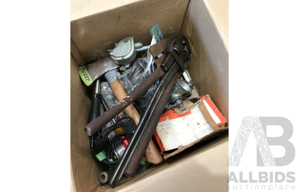 Bulk Lot of Assorted Tools and Lighting & Car Components & Equipment