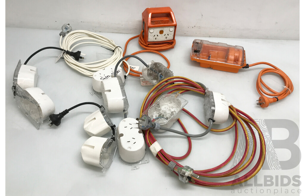Assorted Lot of Power Boards and Extension Cables