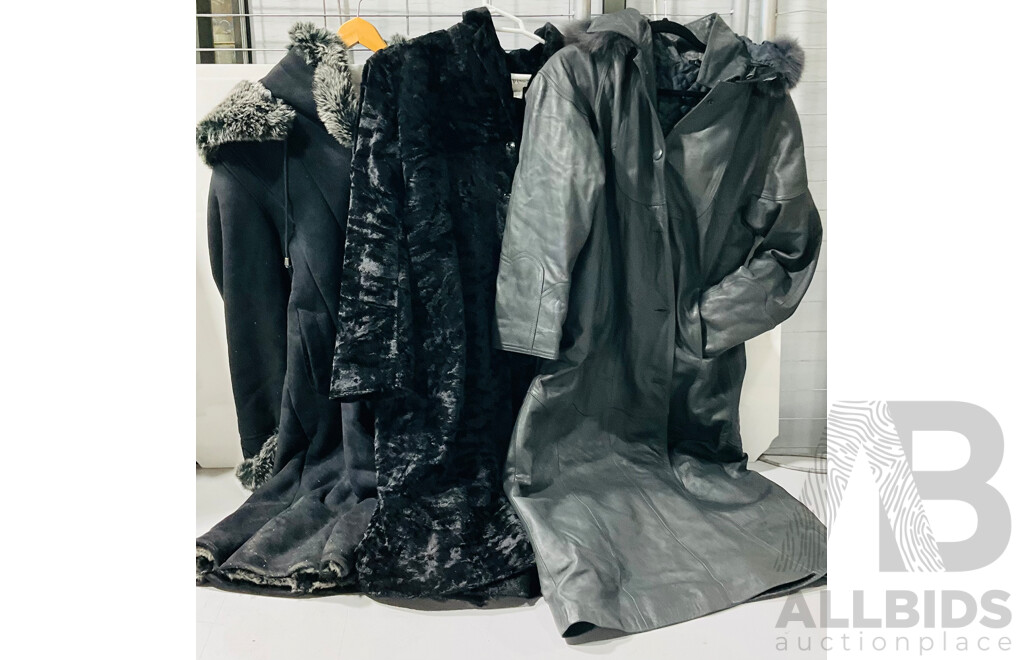 Collection of Winter Jackets with Faux-fur Lining Including Basak Leather Example