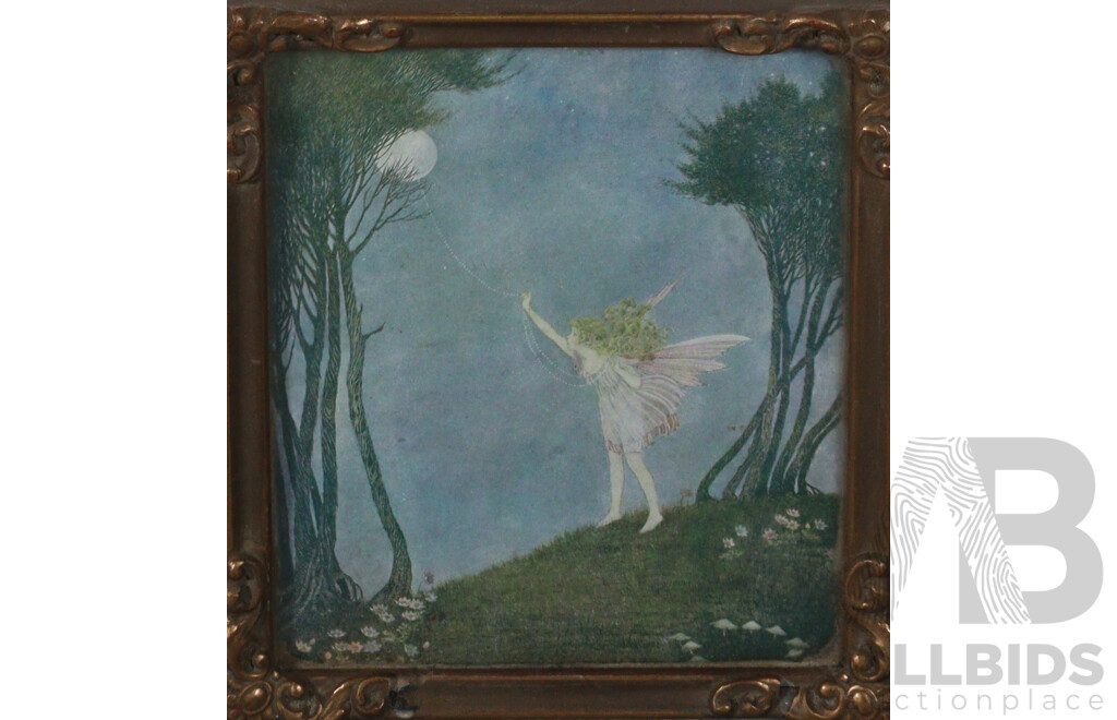 Wonderful Trio of Antique Miniature Lithoprints -'The Angelus