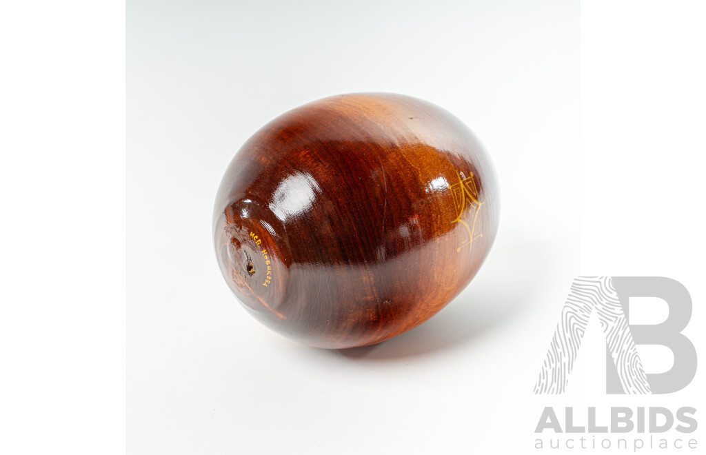 Hand Painted Russian Wood & Lacquer Icon Easter Egg
