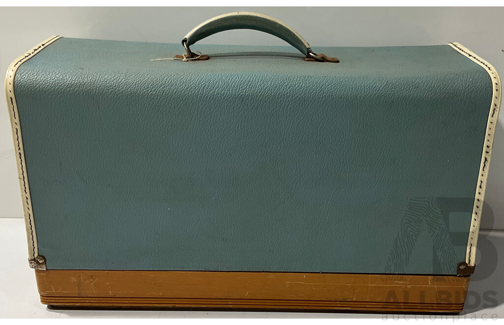 Vintage Necchi Supernova Ultra Sewing Machine Inside Travel Case