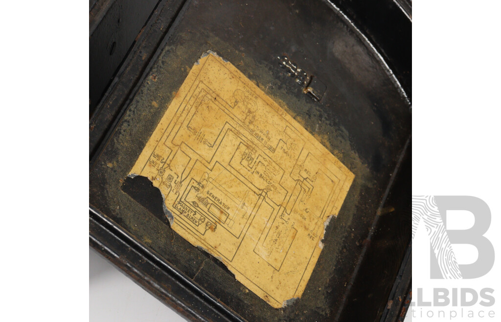 Early Wall Mount American Phone in Cast Iron Box by Western Electric