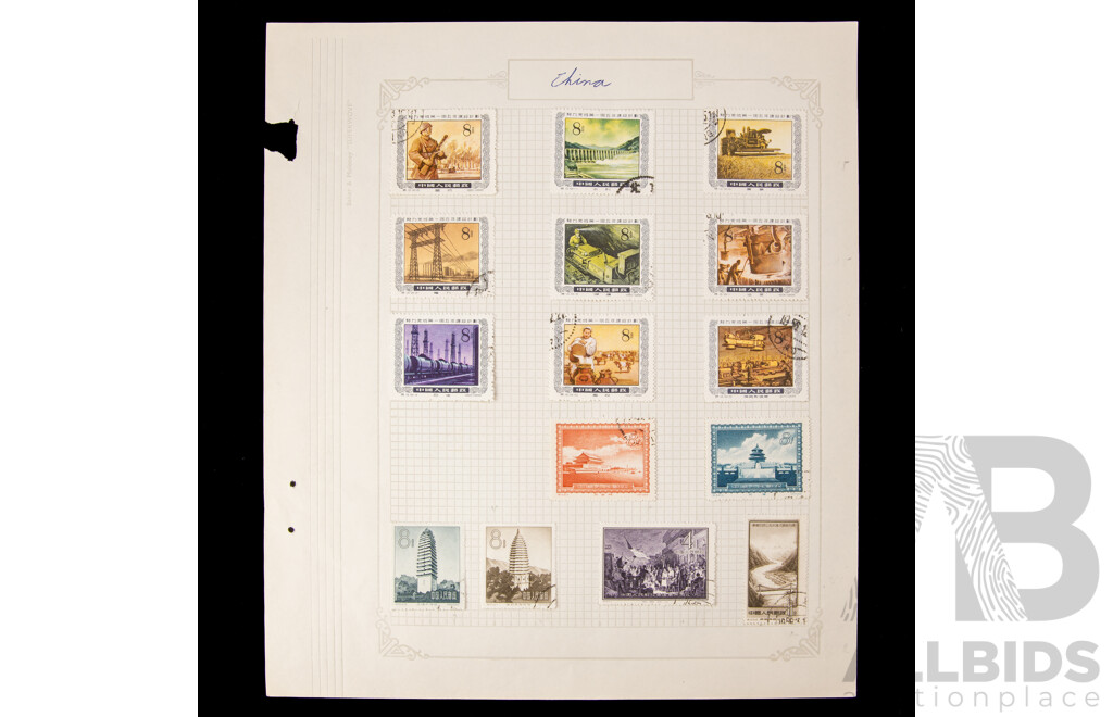 Collection of Chinese Stamps, Examples Spanning 1940's to 1960's Including Mint, Blocks, Overprints, Part Sets