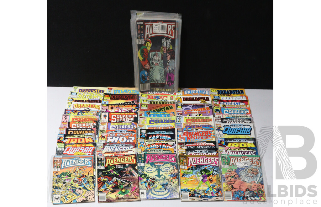 Collection of Marvel Comic Books - Dreadstar, the X-men, Operation Galactic Storm and the Avengers