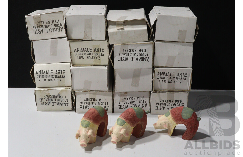 Large Collection of Compisite Pig Figures