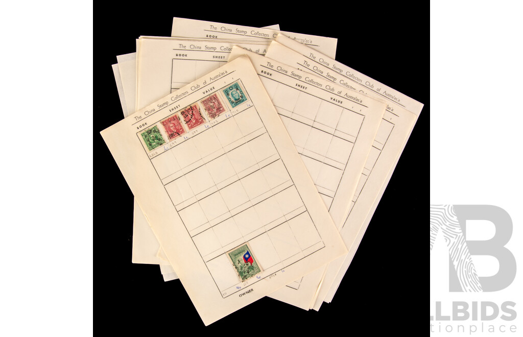 Collection Chinese Stamps, Mini Sheets, First Day Cover, Post Cards, Mint, Cancelled, Taiwan and Hong Kong, Overprints, Examples Spanning 1940's to 1970's