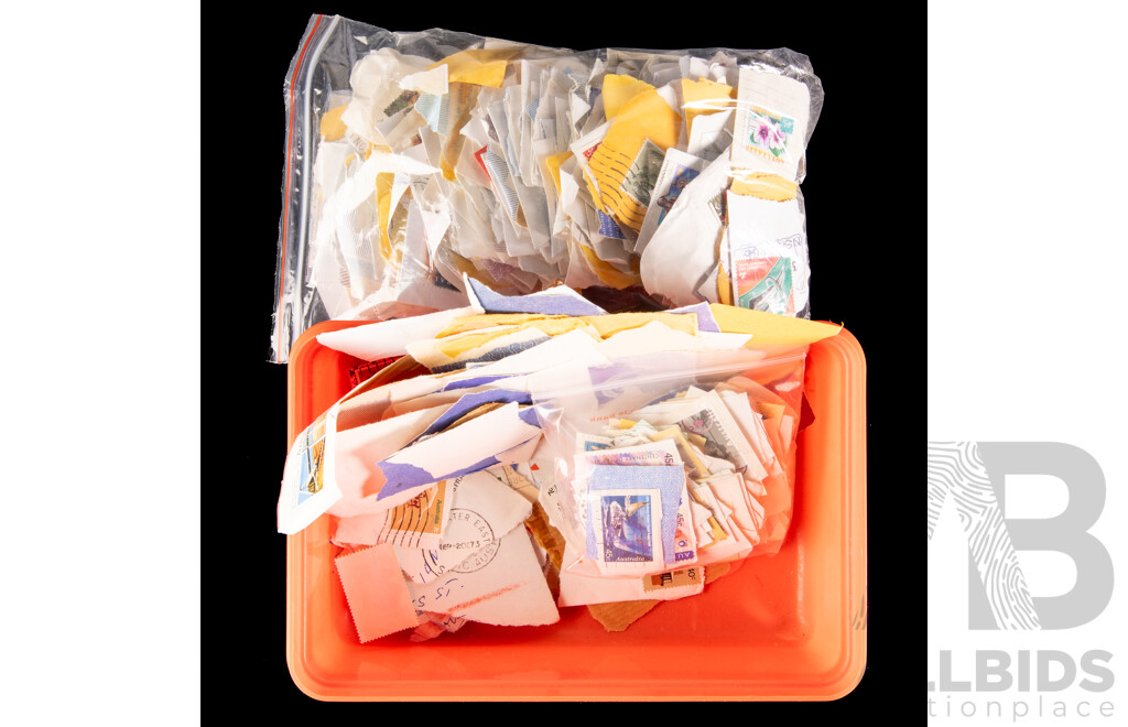 Collection of Cancelled International Stamps Including Australian Predecimal, USA, Europe China, Overprints and More