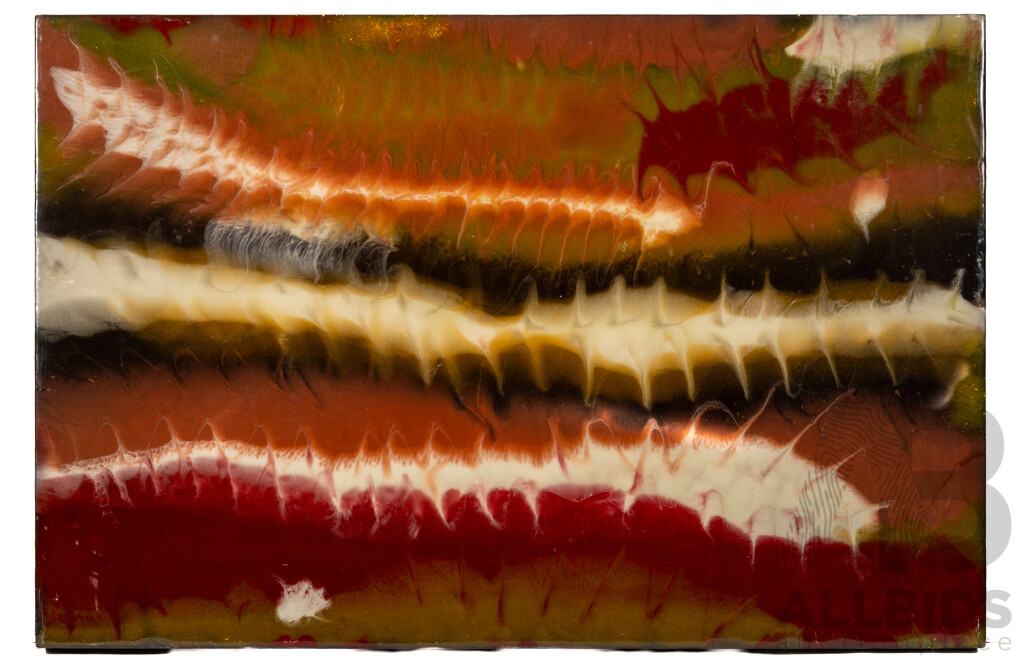 Amanda Gabrielle (20th Century, Australian), Spine Chilling (2014), Original Resin & Acrylic on Linen, 61 X 90 Cm