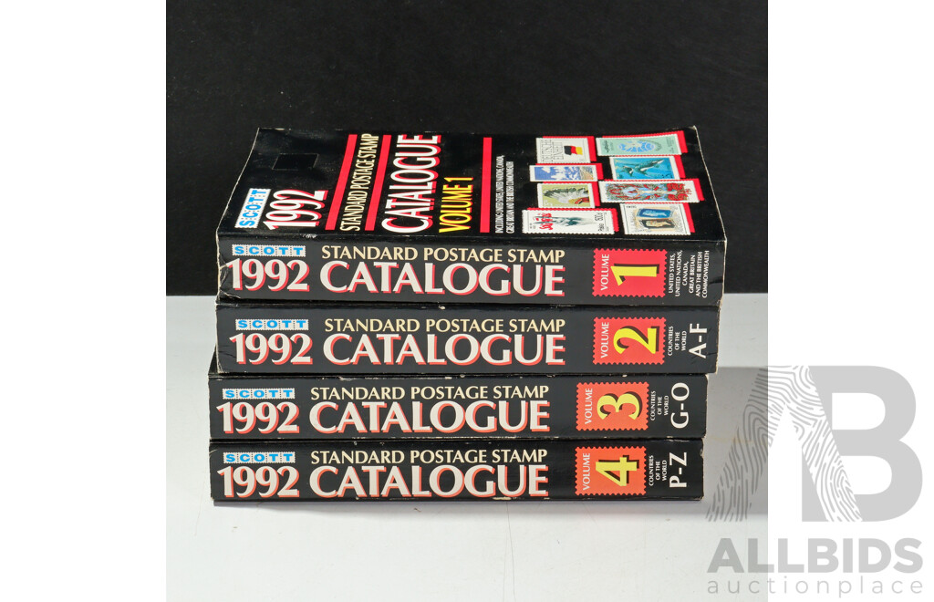 Collection Four Stamp Catalogues From 1992