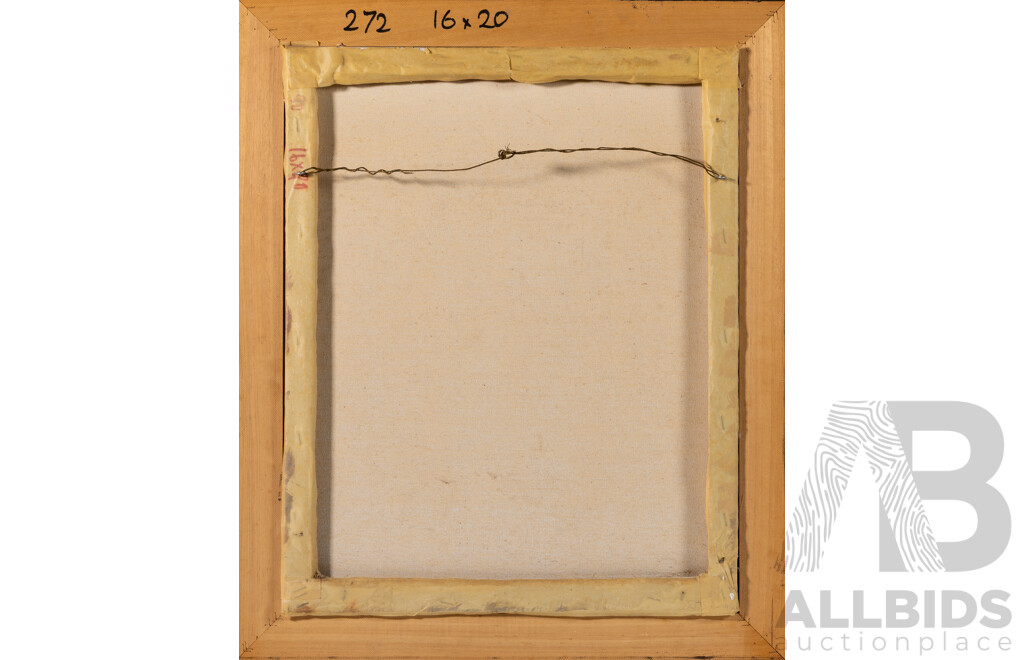 (Possibly) Marie Charlot, (20th Century), Still Life - Flowers in Blue Vase, Original Acrylic on Canvas, 60 x 50 cm (frame)