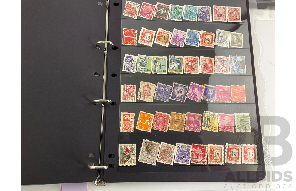 Collection of Vintage Stamps Including Australian Predecimal, Mint Booklets, UK Airmails, Spain, Germany