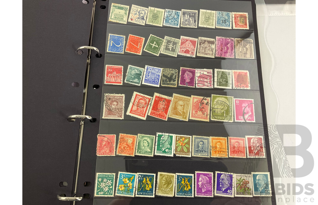 Collection of Vintage Stamps Including Australian Predecimal, Mint Booklets, UK Airmails, Spain, Germany