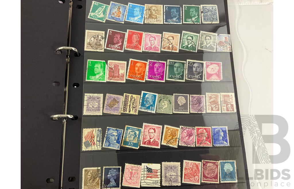 Collection of Vintage Stamps Including Australian Predecimal, Mint Booklets, UK Airmails, Spain, Germany