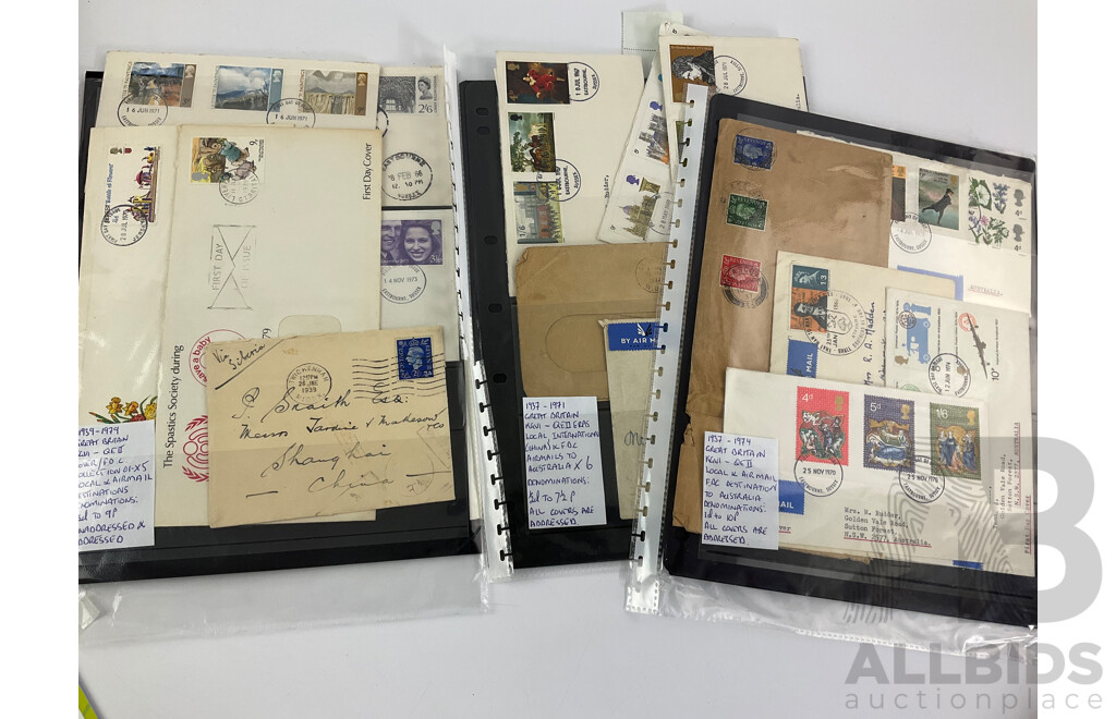 Collection of Vintage Stamps Including Australian Predecimal, Mint Booklets, UK Airmails, Spain, Germany