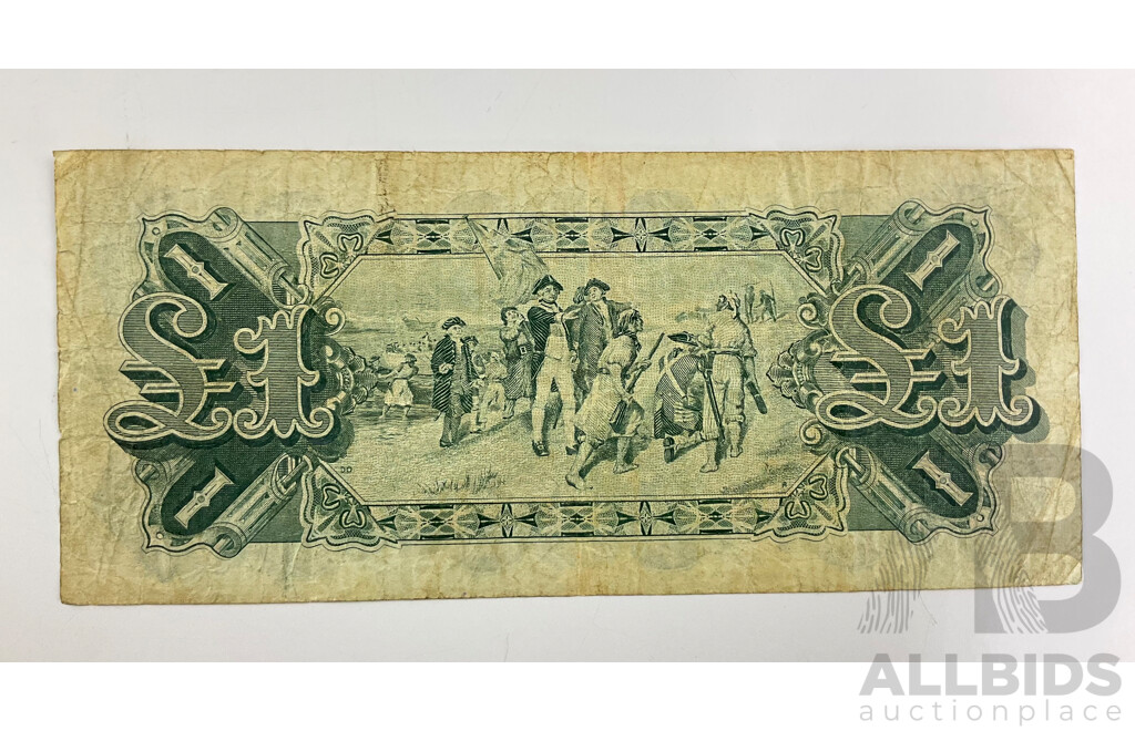 Australian 1927 One Pound Note, Riddle/Heathershaw R26, K33 991069