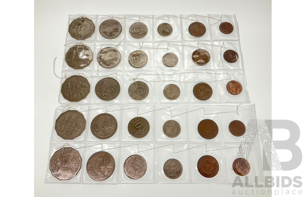 Five Australian Coin Sets Including 1970, 1971, 1972, 1973, 1974