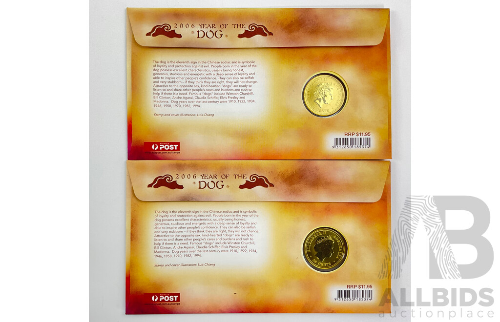 Two Australian 2006 Year of the Dog PNCs