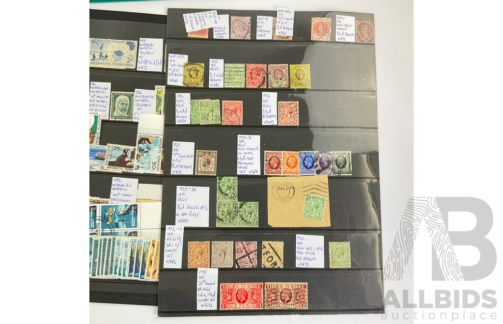 Collection of Australian Vintage First Day Covers and Stamps Including Mint Predecimal, Produce Food! Blocks, QV, KGV, FDC's 1956 Melbourne Olumpics, Flying Doctor, QE2, Qantas and More