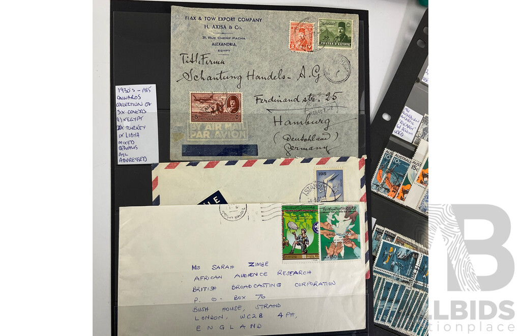 Collection of Australian Vintage First Day Covers and Stamps Including Mint Predecimal, Produce Food! Blocks, QV, KGV, FDC's 1956 Melbourne Olumpics, Flying Doctor, QE2, Qantas and More