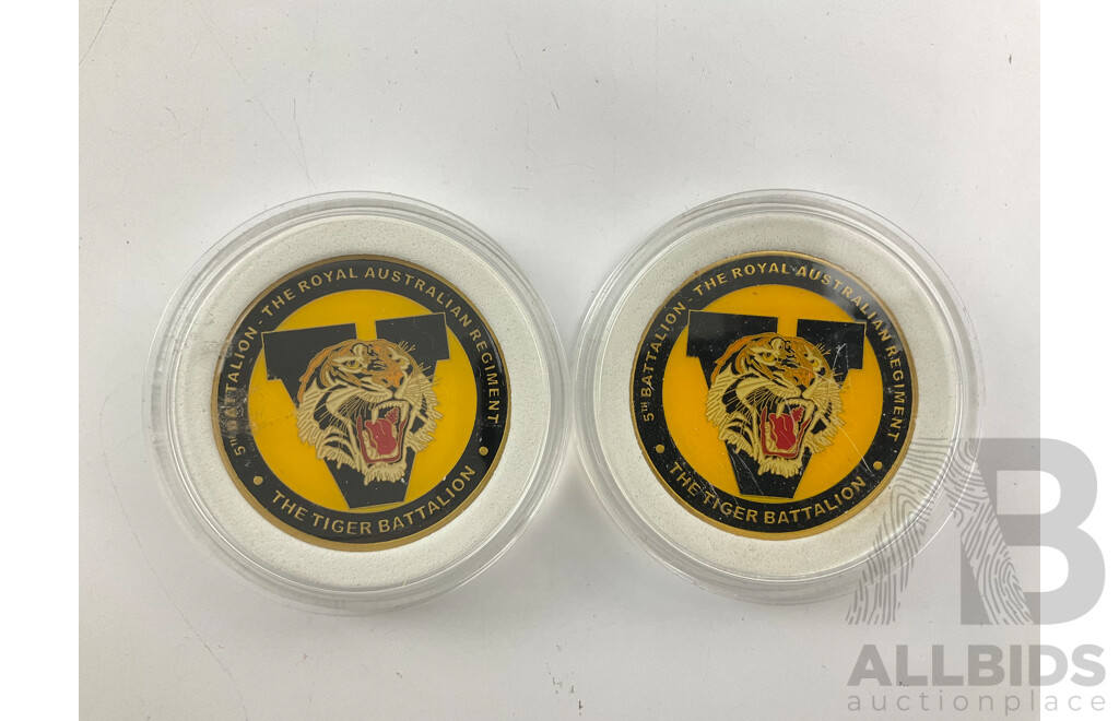 Two Royal Australian Regiment Tiger Battalion Medallions