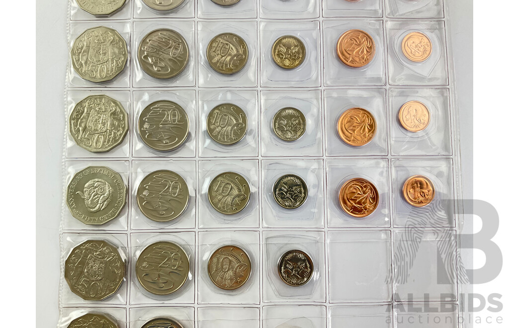Australian Coin Sets Including Years Consecutive 1987 to 1992