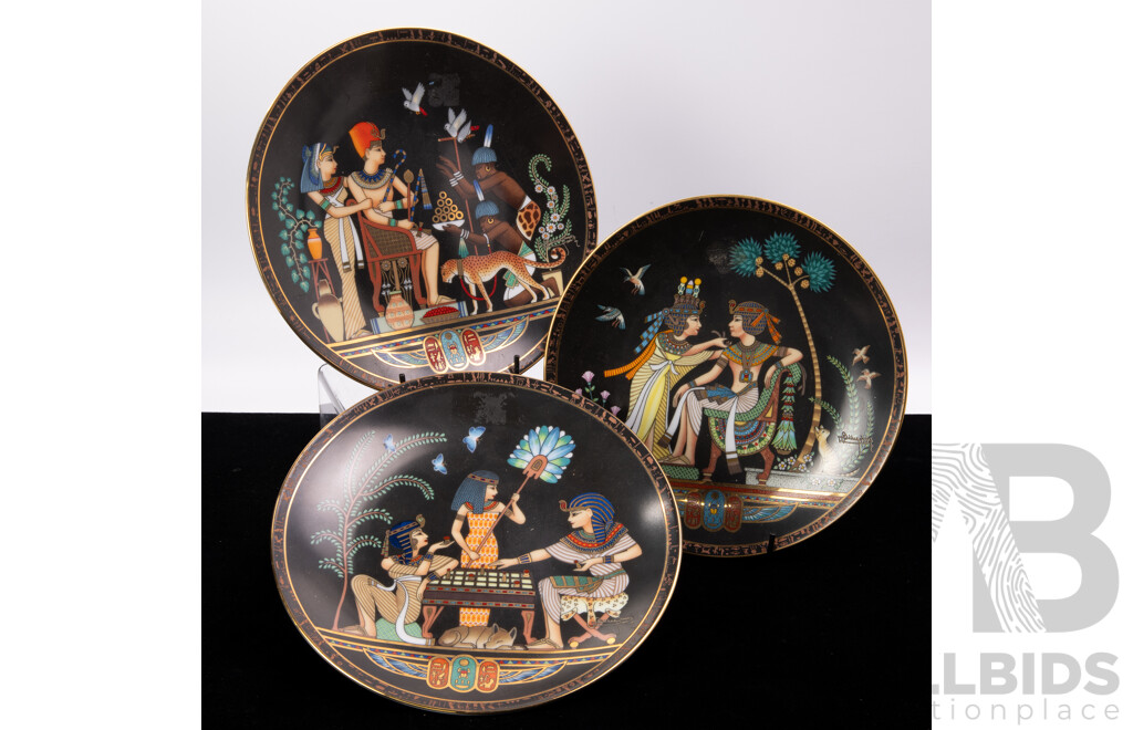 Collection Three Bradex Display Plates by Osiris Porcelain