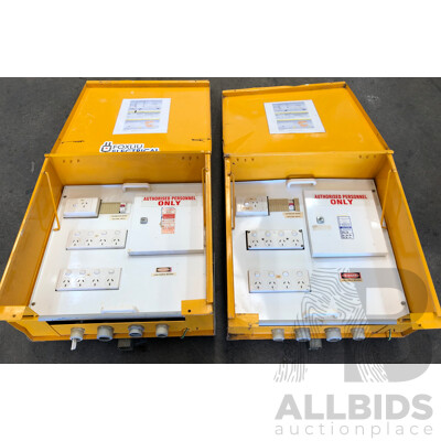 Worksite Temporary Electrical Switchboards - Lot of Two