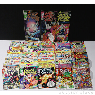Collection of Marvel Comic Books - Who’s Who, the System Bytes, Shattershot, Silver Surfer, and More