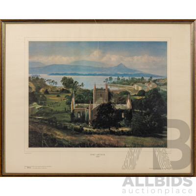 Captain Haughton Forrest (19/20th Centuries, French-Born British, 1826–1925), Port Arthur 1880, Reproduction Print of the Original, 46 x 57 cm (frame)