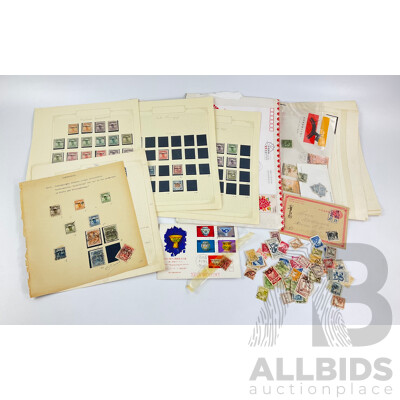 Collection of Vintage Chinese Stamps Including Sets and Overprints