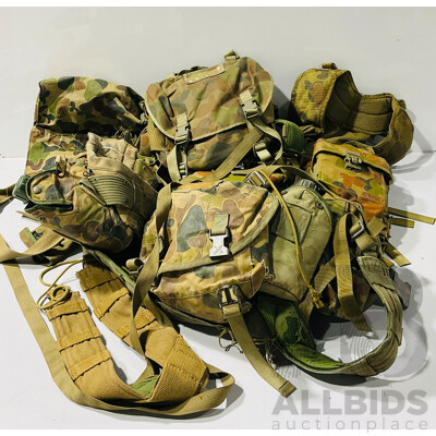 Collection of Military Webbing, Pouches, Canteens and More