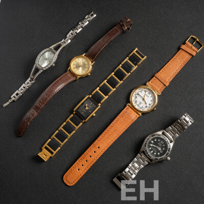 Collection of (5) Ladies Watches - Citizen, Elite & Pulsar