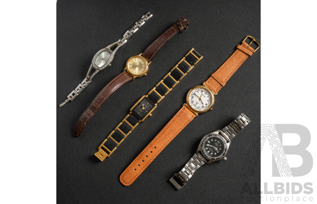 Collection of (5) Ladies Watches - Citizen, Elite & Pulsar
