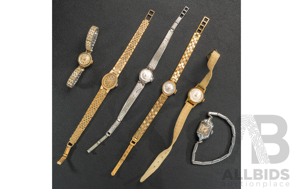 Collection of Vintage Petite Ladies Watches - Including Felicia, Swiss Accurex & Elcon