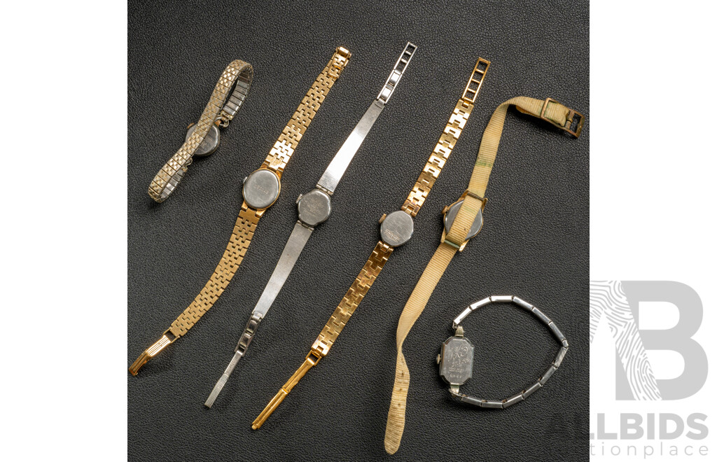 Collection of Vintage Petite Ladies Watches - Including Felicia, Swiss Accurex & Elcon
