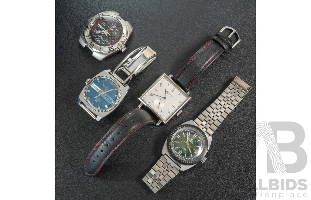 Collection of (4) Vintage Watches - Feike, Prouds, Pulsar & Ruby