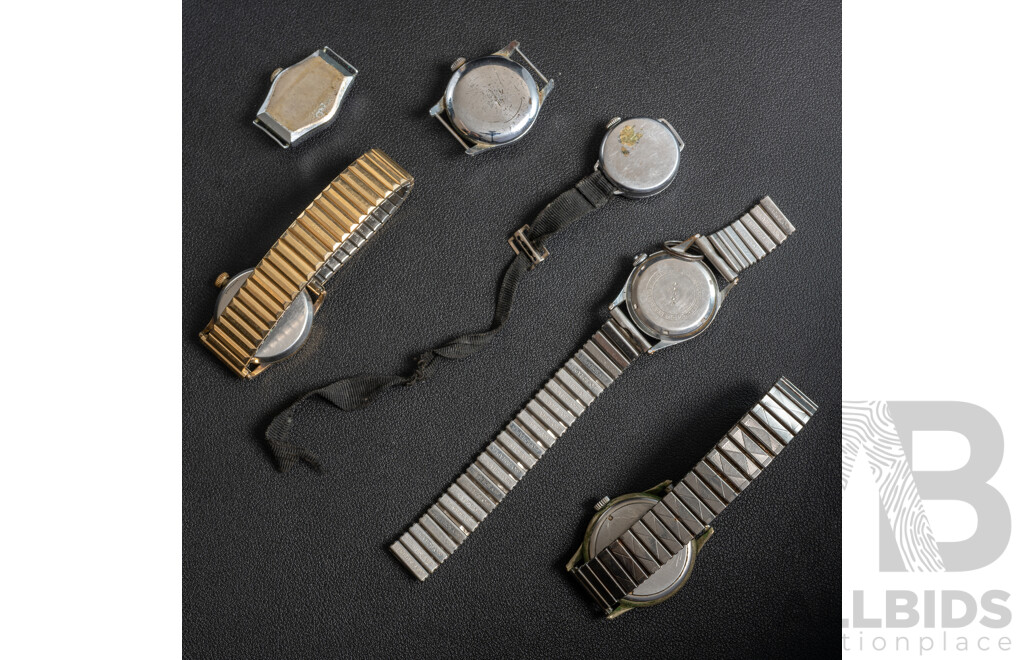 Collection of (6) Vintage Watches Including Cyma & Elgin