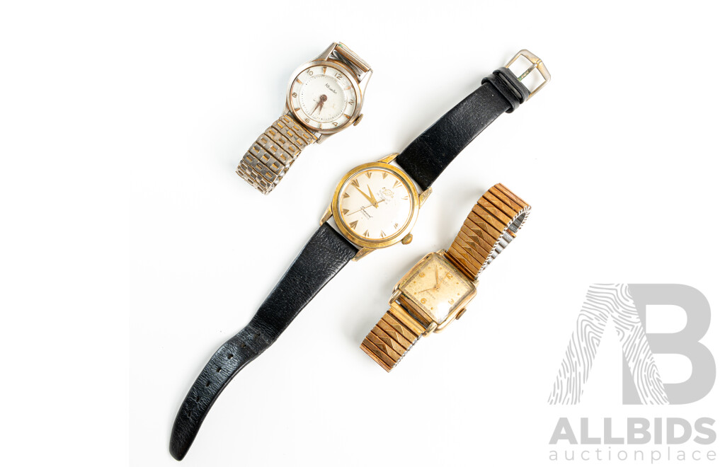 Enicar, Gruen & Rhomba Vintage Manual Winding Watches