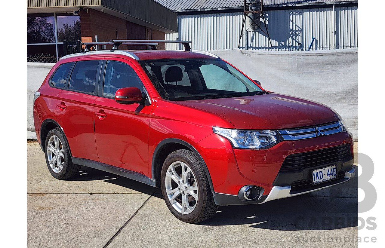 2/2015 Mitsubishi Outlander LS (4x4) ZJ MY14.5 4d Wagon Red 2.3L
