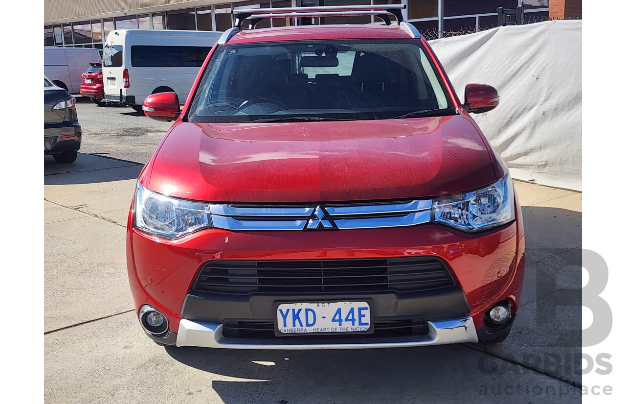 2/2015 Mitsubishi Outlander LS (4x4) ZJ MY14.5 4d Wagon Red 2.3L