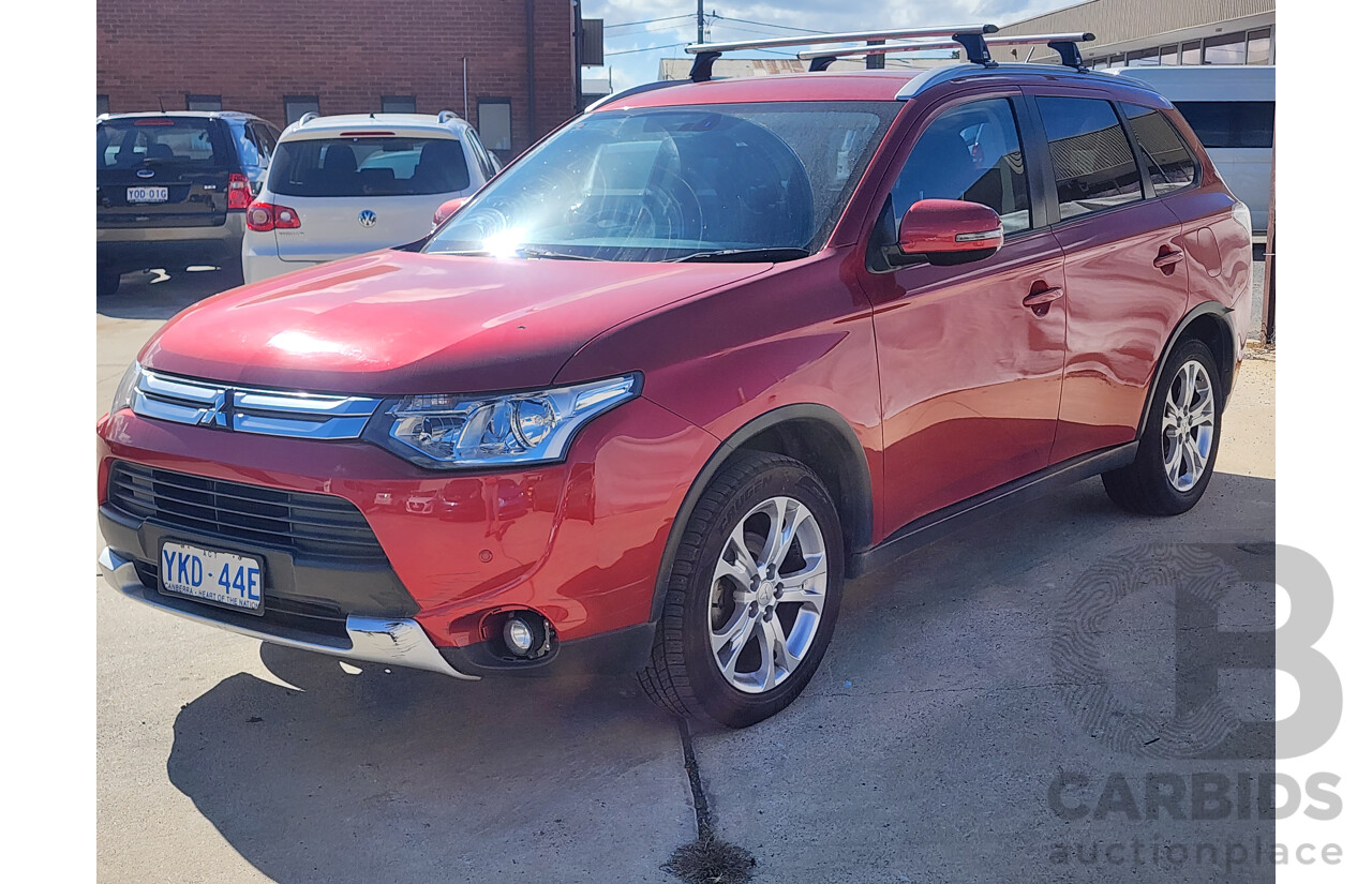 2/2015 Mitsubishi Outlander LS (4x4) ZJ MY14.5 4d Wagon Red 2.3L